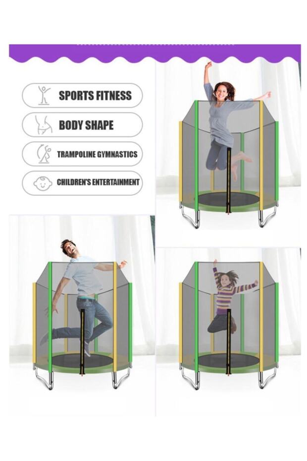 Katlanabilir Trambolin Fileli 140 Cm - 9