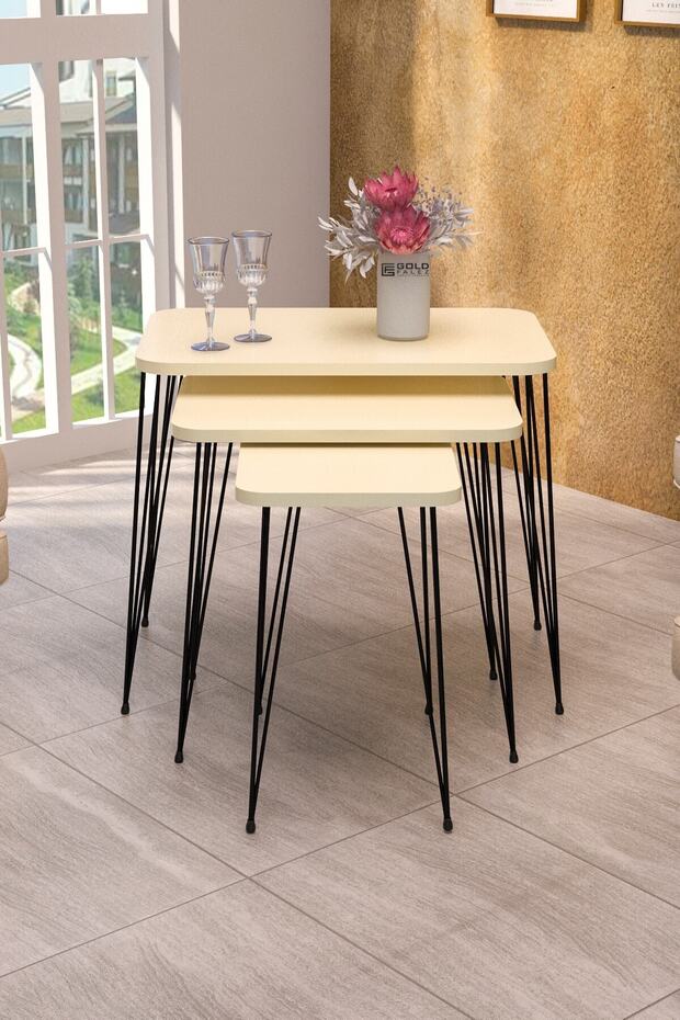 Zigon Sehpa Kr Krem Tel - 2