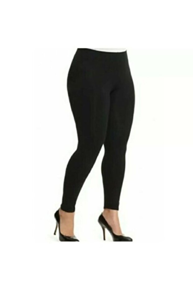 Women's Black King Size Long Tights, Pack of 2