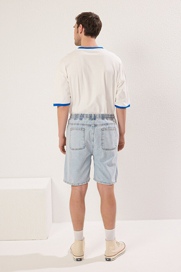 Açık Mavi Regular Şort & Bermuda TMNSS25SR00032 - 5