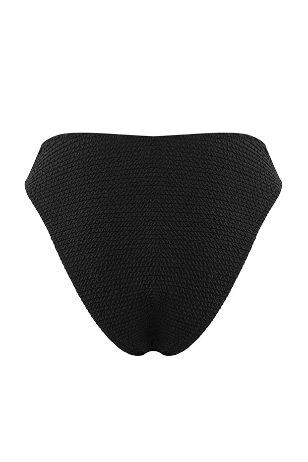 Siyah V Kesim Regular Normal Bel Bikini Altı TBESS25BA00002 - 5