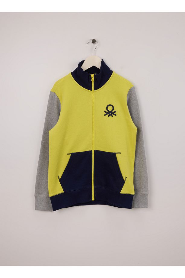 Baskılı Erkek Çocuk Sarı Sweatshırt 3J68C501B - 1