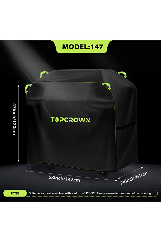 147 BBQ Cover, Waterproof Oxford Fabric with Reflective Strips, Anti-UV, Windproof & Rip-Proof, for