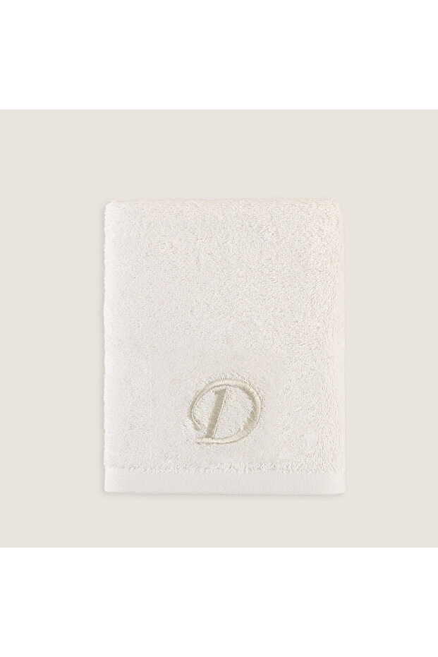 منشفة وجه مطرزة صلبة مقاس 50x90 سم - 1