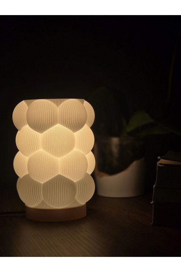 3D DESIGN Modern Tasarımlı Şık Abajur Dekoratif Masa Lambası Salon ve Ofis Aydınlatma - 7
