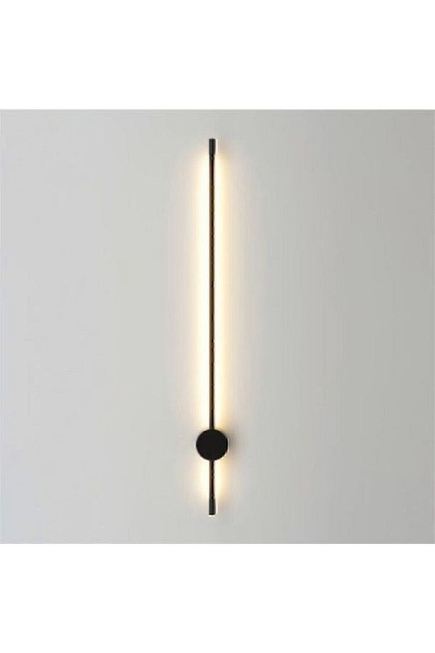 Modern Dekoratif Led Duvar Aplik 70 Cm Günışığı Siyah 1 Adet (PİLLİ DEĞİLDİR) - 2
