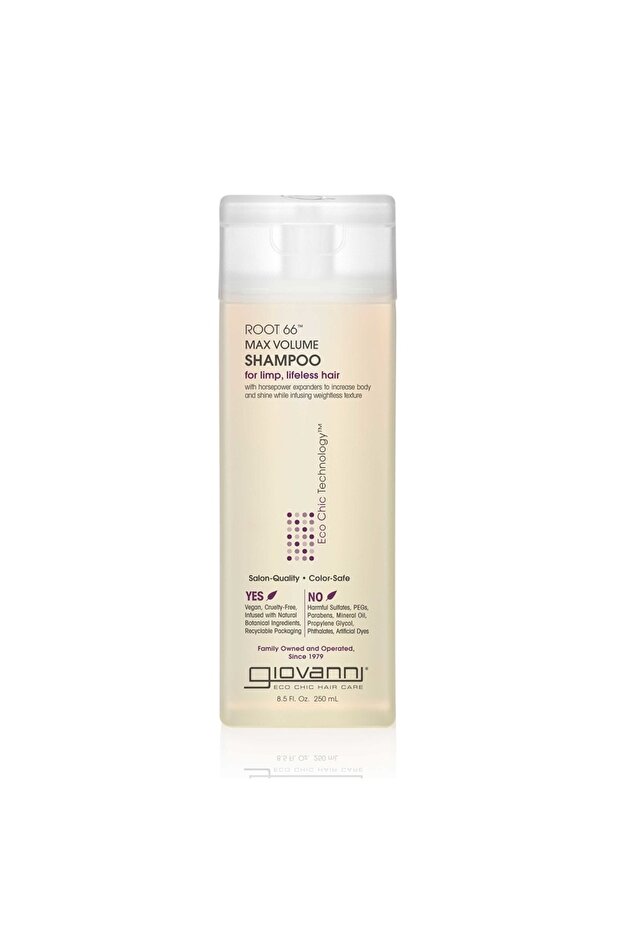 Giovanni Root 66 Max Volume Shampoo, Infused with Horsepower Expanders, 250 ml - 1