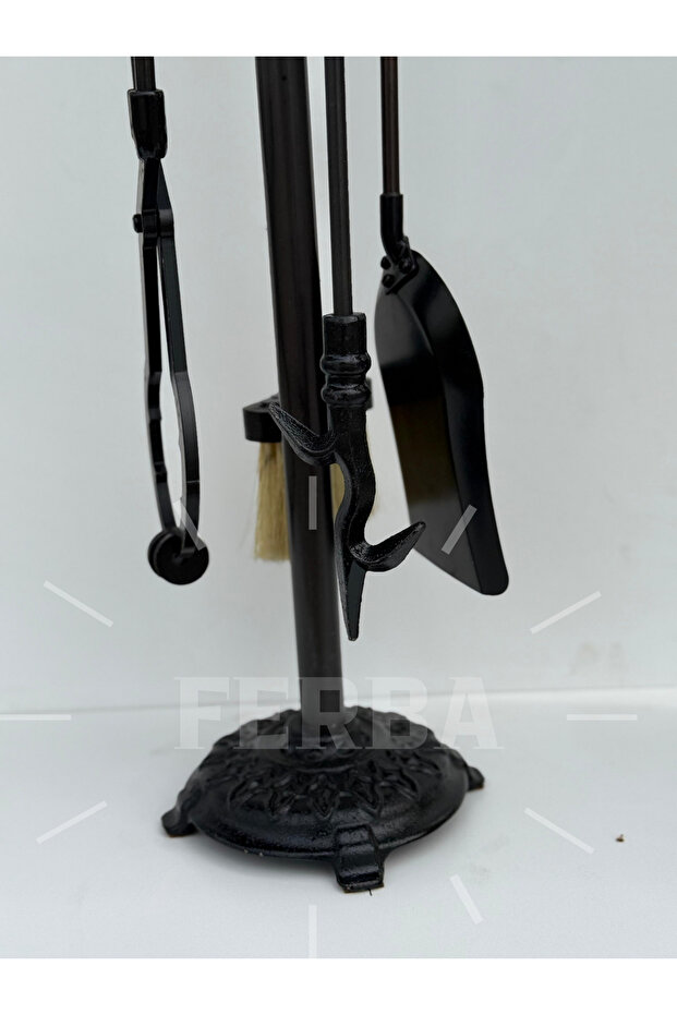 Ahşap Başlı Şömine Maşa Takımı - 2