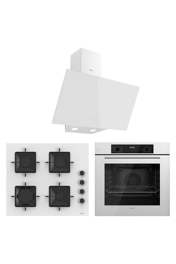 Flowart Ventora Plus Beyaz 3'lü Ankastre Set ( QBL63CB-SS206-D078 ) - 1