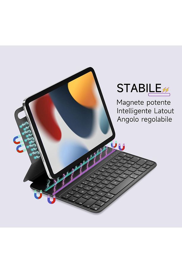 Apple İpad 11. Nesil (A16) 2025 Uyumlu Case Magic Keyboard Folio Utra Slim Katlanır Klavyeli Kılıfı - 5