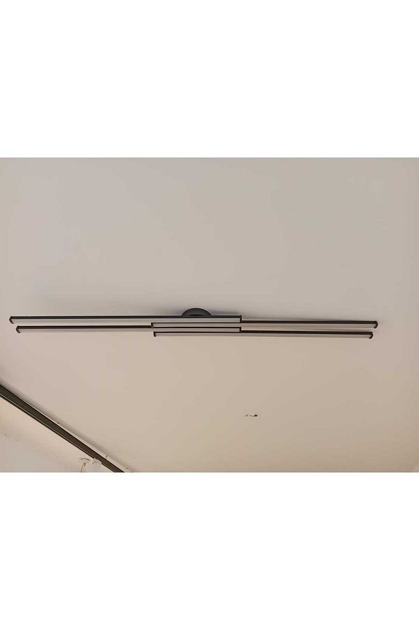 Modern Tavan Aydınlatması Çubuk Led Siyah Günışığı Lineer Avize Armatür 4lü - 4