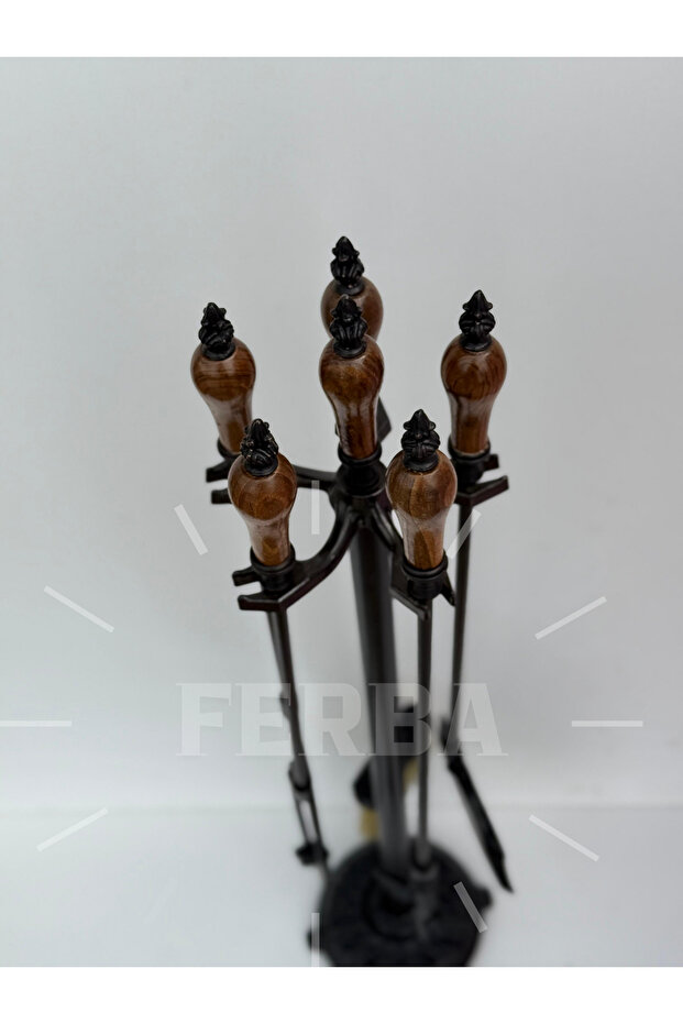 Ahşap Başlı Şömine Maşa Takımı - 3