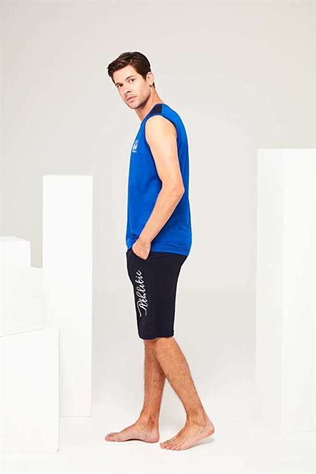 3656 Erkek Saks Atlet Şort Takım - 2