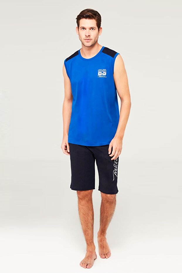 3656 Erkek Saks Atlet Şort Takım - 1