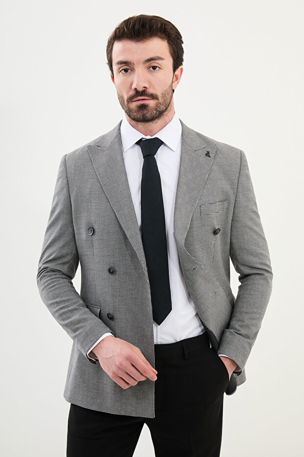 طقم بدلة بياقة مدببة - 4