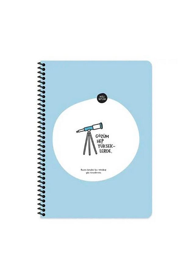 Keskin Color A4 80 Yp. Gözüm Yükseklerde Kareli Spiralli Stickerli Defter 500518-99 - 1