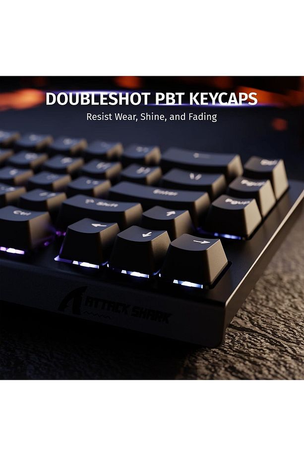 Attack Shark X68HE Rapid Trigger 0.125ms Manyatik Switch RGB App Uygulamalı Gaming Oyuncu Klavye - 7