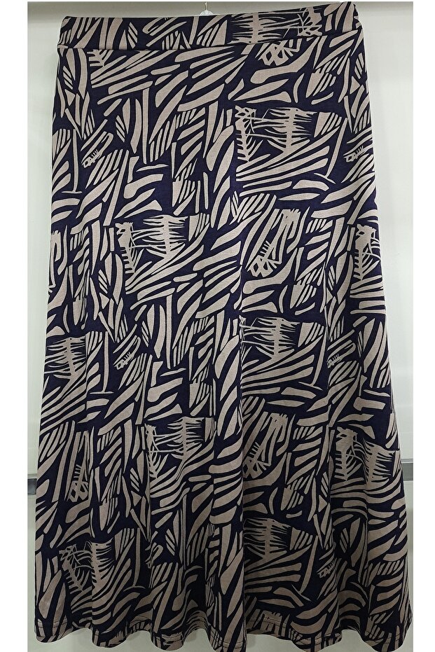 YILDIZ YENİ A DESEN LİKRALİ 1، فستان ثلاث قطع بتصميم جرس من الدرجة الأولى مع خصر مطاطي، تنورة بدون بطانة للنساء