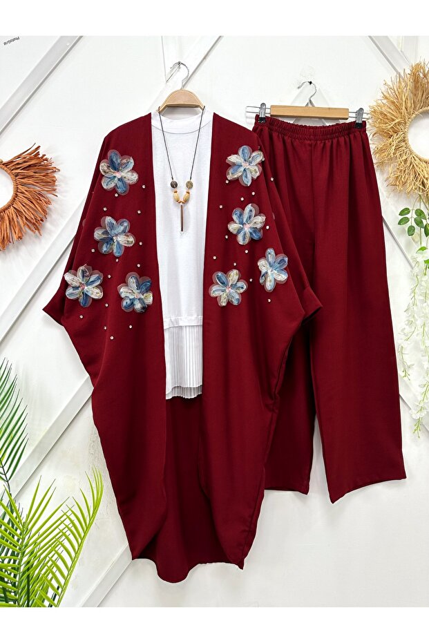 بدلة كيمونو زهرية فضفاضة [باستثناء الملابس الداخلية] - 1