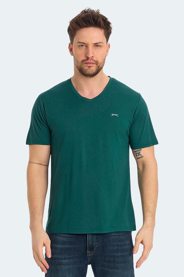Krakker Men's V-Neck Green T-Shirt