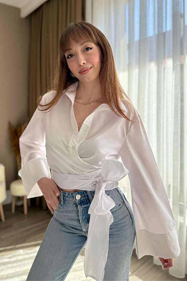 Tie-Up White Shirt