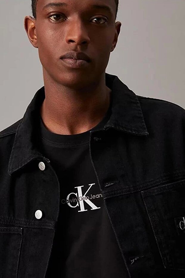 Erkek Siyah Kısa Kollu Tişört - 3