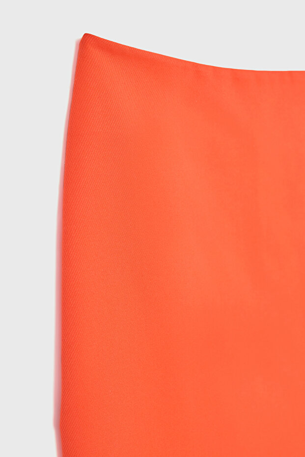 Yırtmaçlı Mini Dar Etek - 8