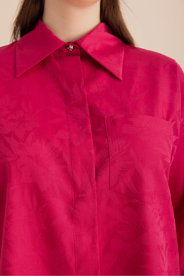 Jacquard Patterned Cotton Shirt - 3