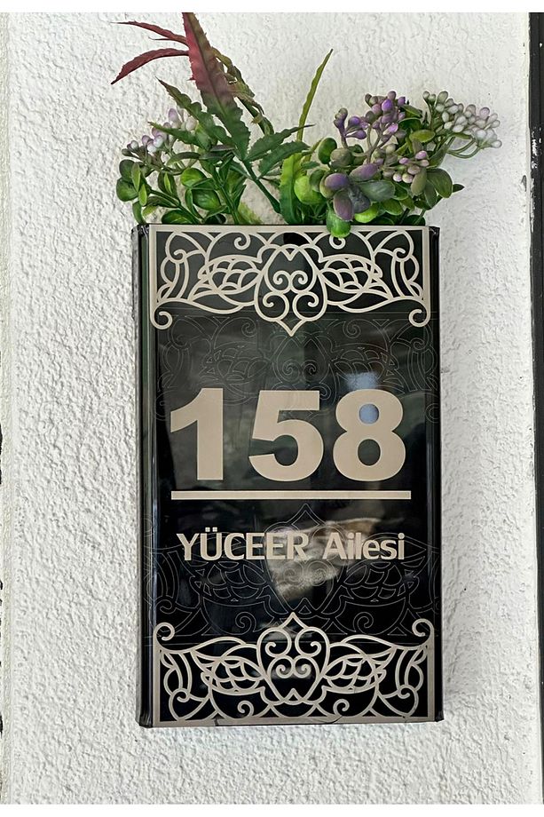 Villa, ev, apartman kapı önü aile isimlik ve numaralık - 2