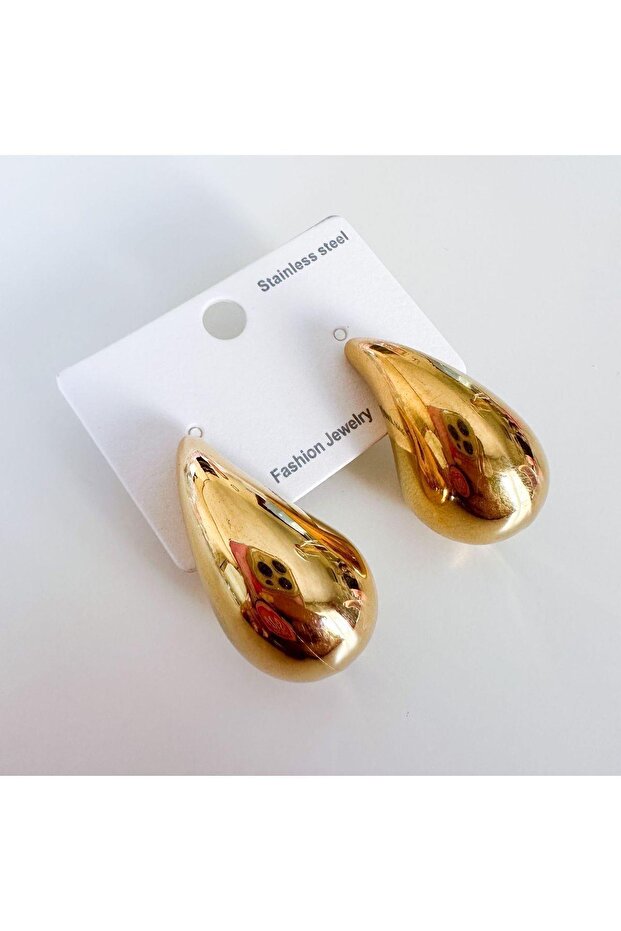 Çelik damla küpe - 3