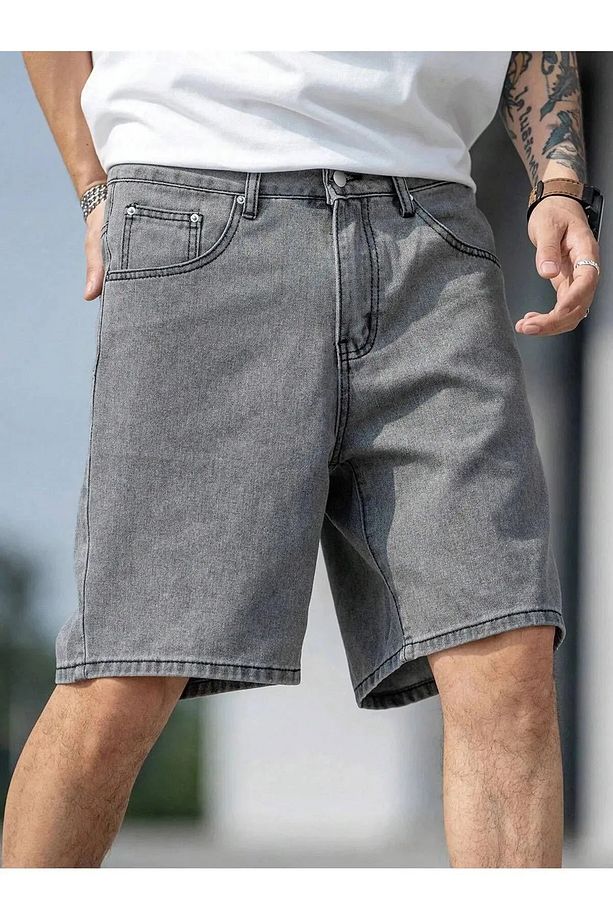 Regular Fit Erkek Kot Şort - 3