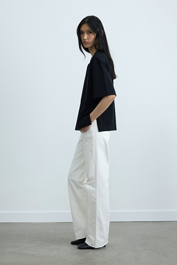 Siyah Nox Oversize Tişört - 1