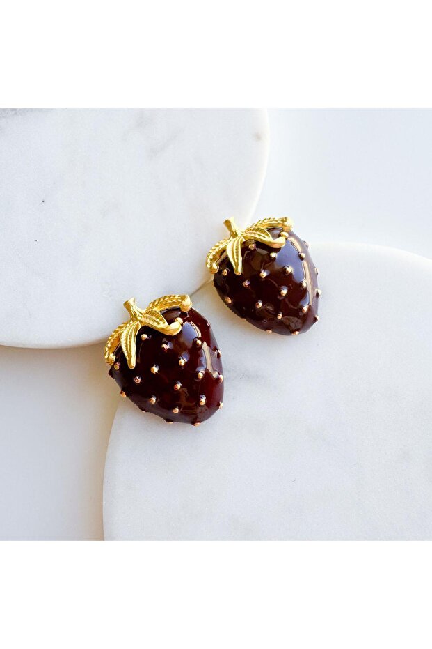 Çelik Çilek Küpe - 3