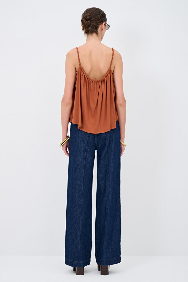 Örgü Askılı Bluz - 5