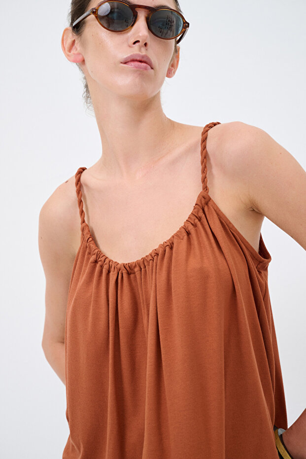 Örgü Askılı Bluz - 4