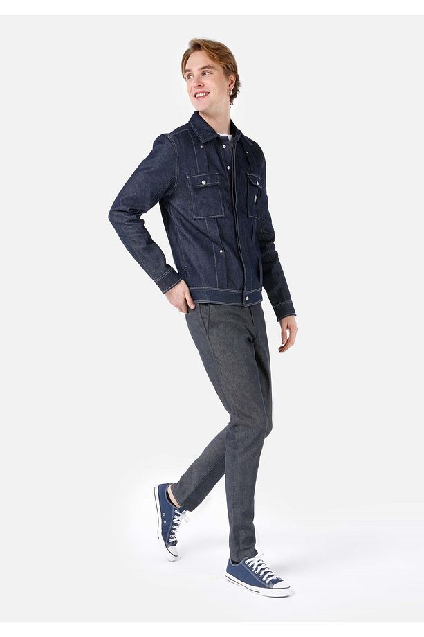 073 Wıls Regular Fit Orta Bel Düz Paça Erkek Koyu Mavi Jean Pantolon - 3
