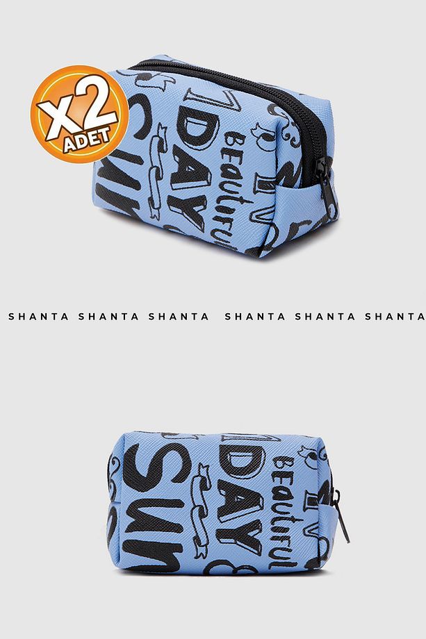Mavi Graffiti C13 Kompakt Boy Unisex Kozmetik ve Para Cüzdanı x 2 Adet - 3