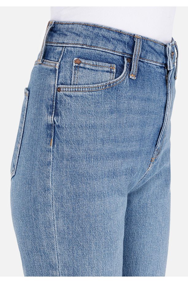 Regular Fit Orta Bel Bootcut Kadın Yeşil Jean Pantolon - 5