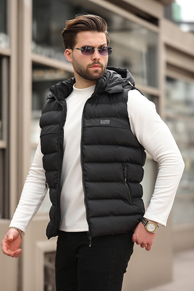 New Season Waterproof Removable Hooded Puffer Vest