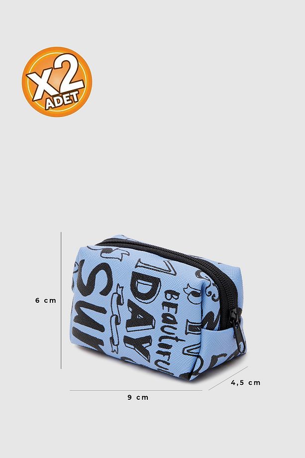 Mavi Graffiti C13 Kompakt Boy Unisex Kozmetik ve Para Cüzdanı x 2 Adet - 2