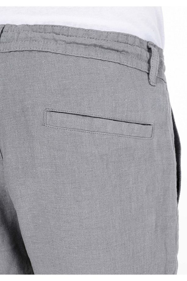 Regular Fit Orta Bel Düz Erkek Yeşil Şort - 6