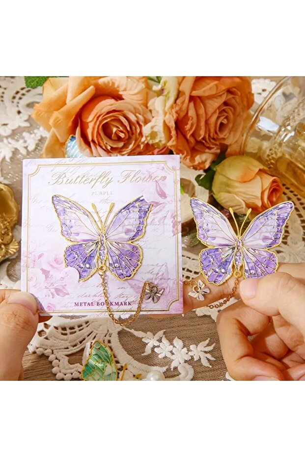 1Pc Butterfly Metal Bookmark Teacher Writer Friend