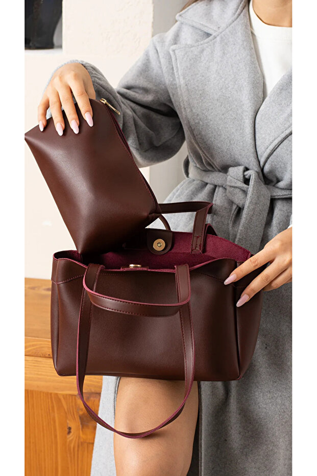 Medium Size Claret Red Puppy Women's Bag, Hand, Arm, Shoulder Bag