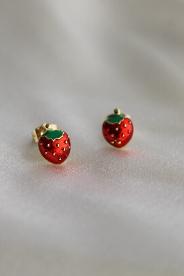 Vip Steel Strawberry Earrings