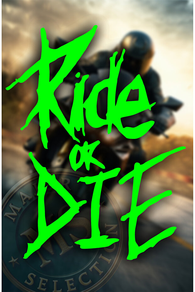 ملصق Ride Or Die - ملصق محرك وسيارات مقاس 15 × 19 سم