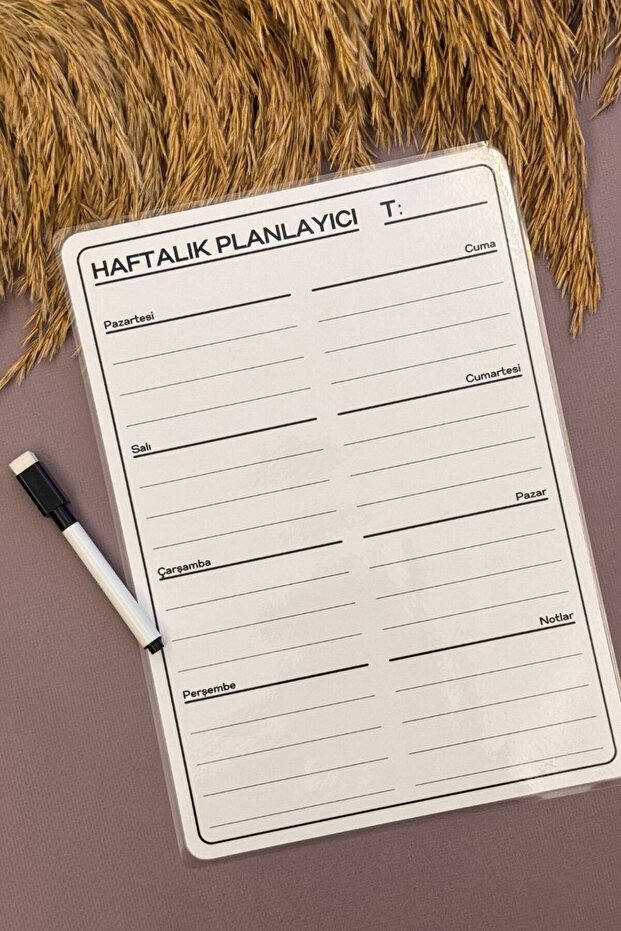 مخطط وملاحظات سطح المكتب الأسبوعية مقسمة إلى أيام - 1