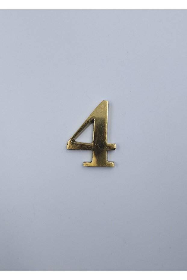 Brass Number 4cm Nail No:4
