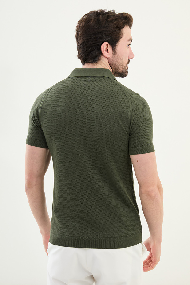 TRİKO POLO FERMUARLI YAKA - 3