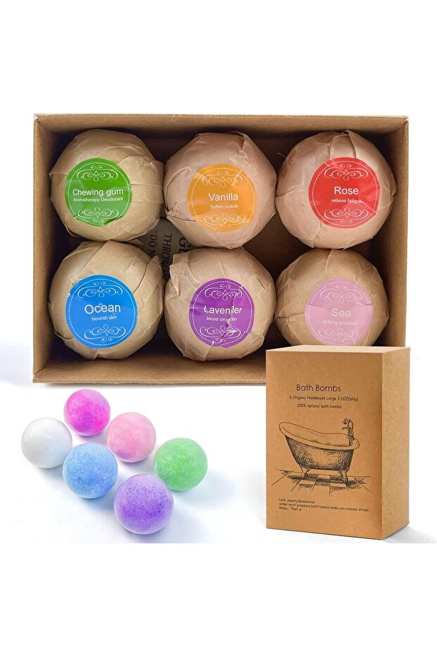 SKY-TOUCH Bath Bombs Gift 6 Pack