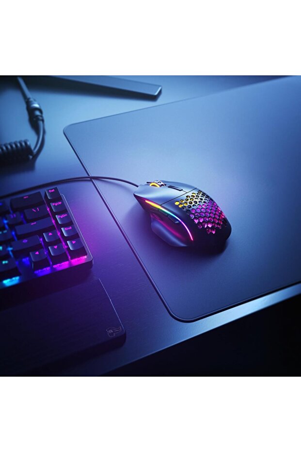 ماوس ألعاب سلكي موديل 1 - أسود مطفي - 6